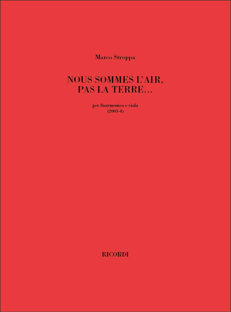 Nous Sommes L'Air, Pas La Terre...